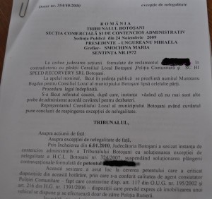 Hotărârea Consiliului Local privind ridicarea maşinilor a fost atacată în instanţă în 2009