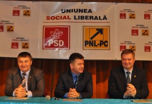 Florin Ţurcanu, Paul Onişa şi Gheorghe Marcu la constituirea USL