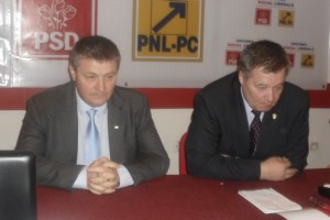 Florin Turcanu, presedintele PNL Botosani si Gheorghe Marcu, presedintele PSD Botosani