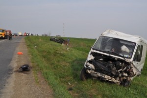 Accidentul a avut loc la ieşirea din localitatea Victoria