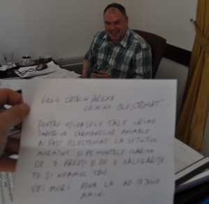 Scrisoare de amenintare pentru Catalin Alexa