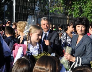 Mihai Tabuleac la deschiderea anului scolar la Scoala 11