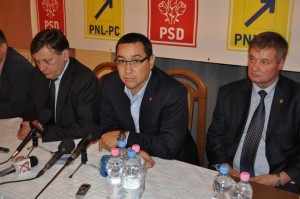 conferinta de presa Victor Ponta si Crin Antonescu la Botosani