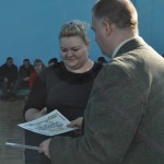 Andreea Aanei, premiară de directorul CS Botoşani, Andrei Amos