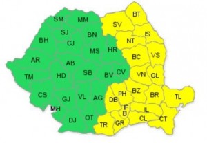 harta atentionare meteo