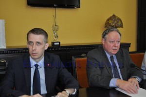 Primarul Ovidiu Portariuc si ambasadorul Belgiei în România, Philippe Beke