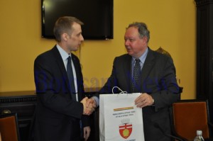primarul Ovidiu Portariuc si ambasadorul Belgiei