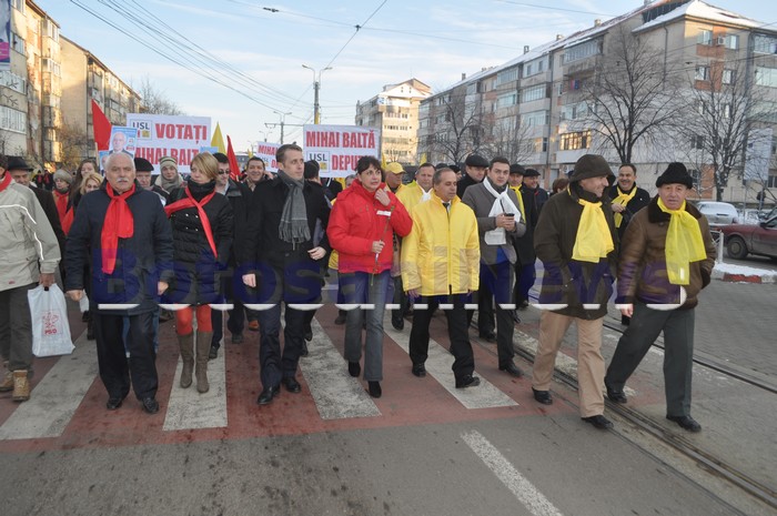 miting şi marş USL pe străzile Botoşanilor