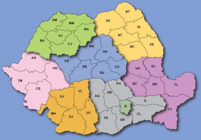 harta regionalizare