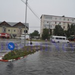 Inundatii pe Imparat Traian, la intersectie cu Octav Onicescu Botosani