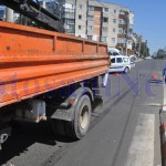 accident in zona lidl botosani, cu o masina de la Urban Serv