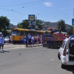 accident in zona lidl botosani, cu o masina de la Urban Serv