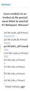sondaj bilete FC Botosani