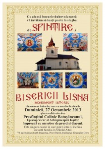 biserica sfintii apostoli petru si pavel din satul lisna