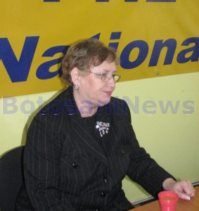 Renate Weber în campania electorală din 2009, la Botosani