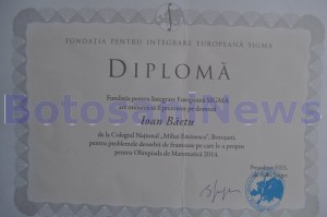 diploma obţinută de profesorul Ioan Băetu