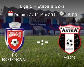 FC Botosani- Astra Giurgiu