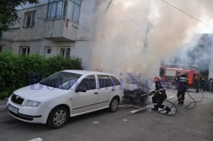 incendiu autoturism botosani