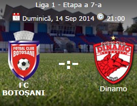 FC Botosani- Dinamo Bucuresti