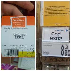 diferenta pret raft cantar carrefour