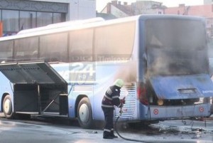 incendiu autocar