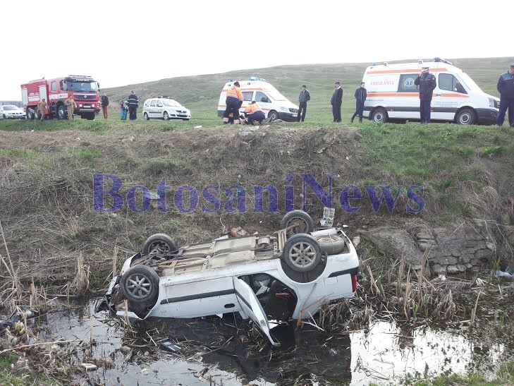 accident cu un mort si trei raniti la Oraseni Botosani