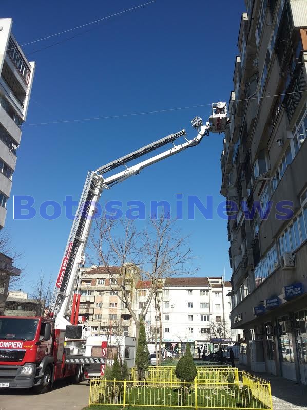 interventie pompieri la Botosani