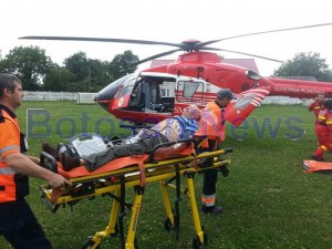 elicopter SMURD pacient la Darabani- Botosani