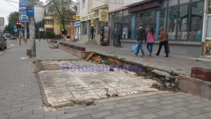 trotuar strada Primaverii dupa reabilitare- Botosani