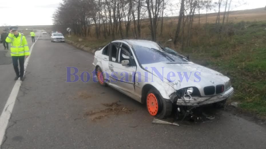 accident BMW la Stauceni- Botosani