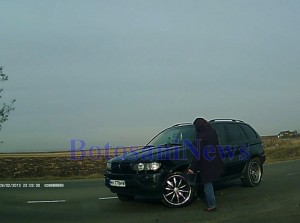 accident bmw X5 la Botosani