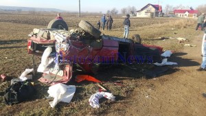 BMW distrus intr-un accident la Rogojesti- Botosani