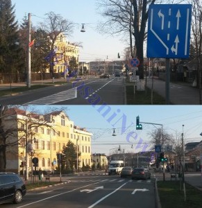 intesectie semnalizata gresit intre Bulevardul Mihai Eminescu si strada Nicolae Iorga - Botosani