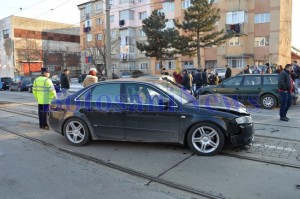 accident vw passat cu audi