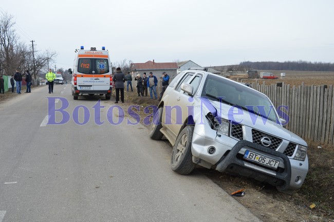 nissan implica in accident rutier la Mesteacan- Corni- Botosani