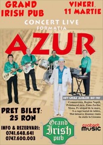 formatia azur in concert la GRand Irish Pub Botosani