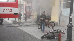 incendiu magazin de biciclete in Centrul Vechi Botosani