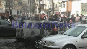 masina incendiu pacea