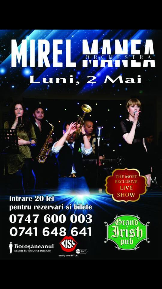 concert mirel manea in Gran Irish Pub Botosani