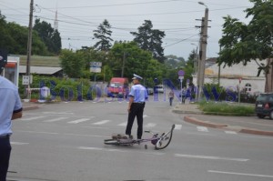 politist accident bicicleta