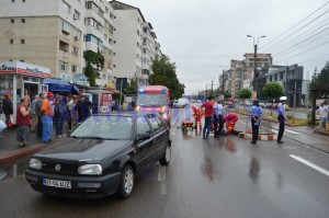 vw golf accident calea nationala2