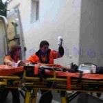 ambulanta aducându-l pe copilul de cinci ani la Spitalul de Copii Botoșani