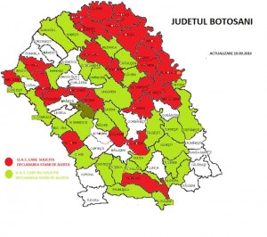 harta stare de alerta judetul Botosani