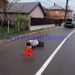 barbat intins pe strada cu indicator la cap - Darabani- Botosani