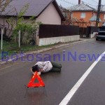 barbat intins pe strada cu indicator la cap - Darabani- Botosani