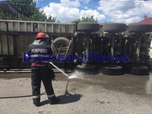 camion cu floarea soarelui rasturnat la dorohoi botosani