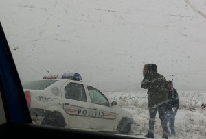 masina de politie in sant, stiri, botosani