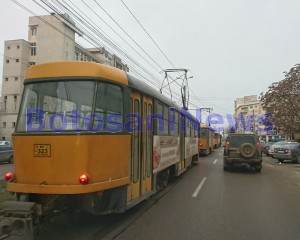 tramvaie blocate, calea nationala, stiri, botosani