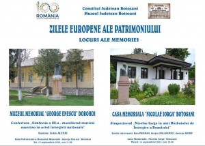 zilele europene ale patrimoniului 2018, stiri, botosani, muzeul judetean