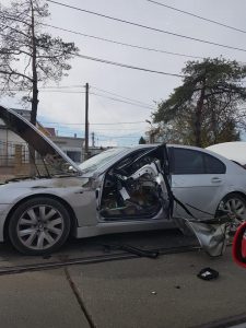 accident catamarasti masina tramvai